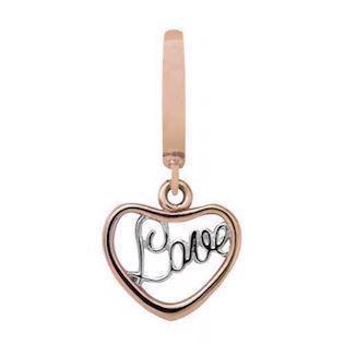 Pink gold plated Love charm from Christina Collect